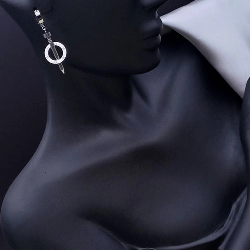 قیمت گوشواره آویزدار سیلور مدل میخ