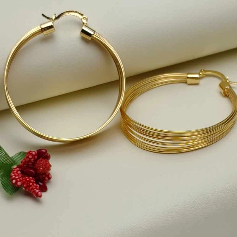 خرید آنلاین گوشواره حلقه ای طلایی ysx