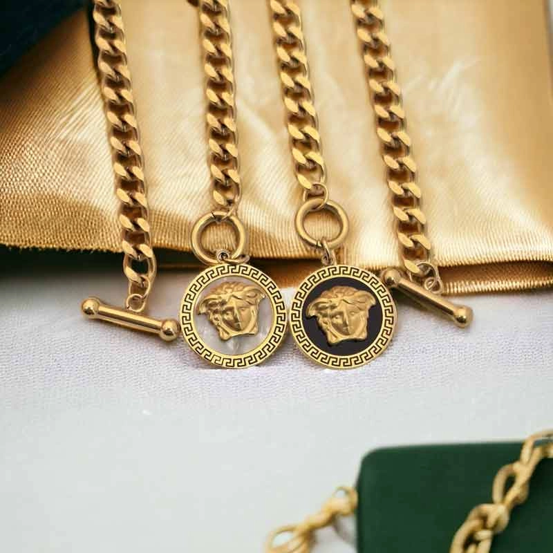 قیمت دستبند استیل زنانه دخترانه ورساچه طلایی versace