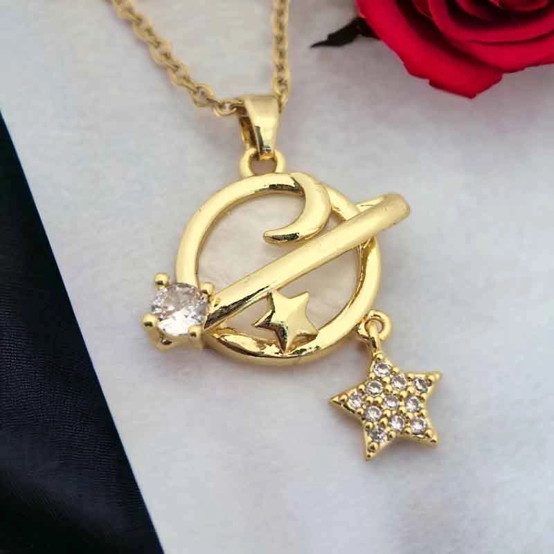 خرید اینترنتی گردنبند استیل دخترانه زنانه رنگ ثابت