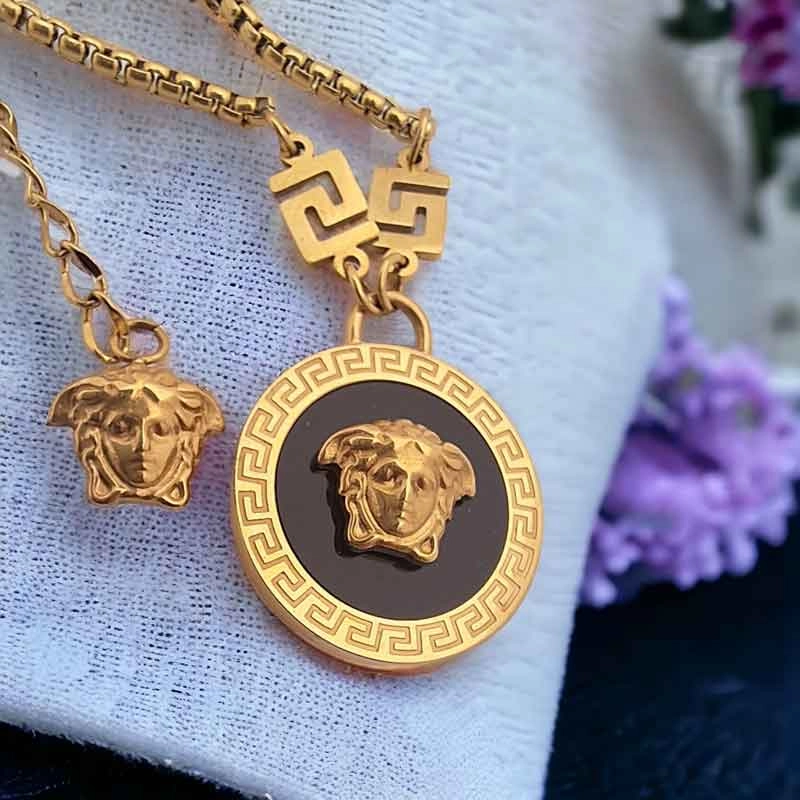 خرید اینترنتی گردنبند استیل زنانه دخترانه ورساچه