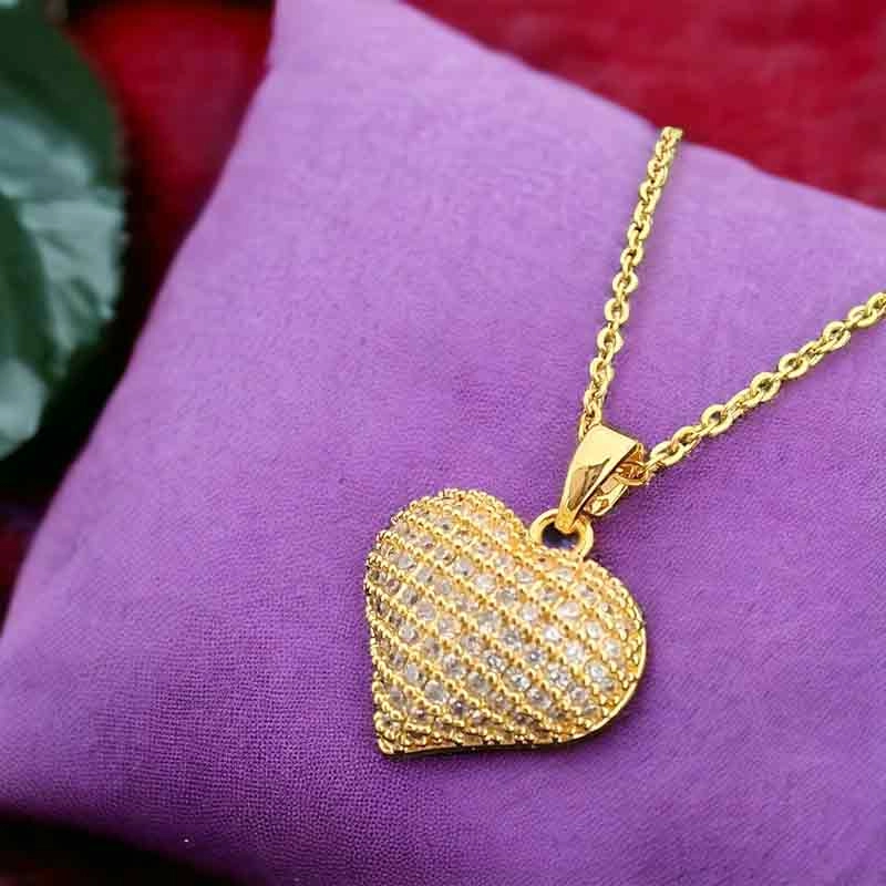 خرید اینترنتی گردنبند استیل زنانه دخترانه طرح قلب