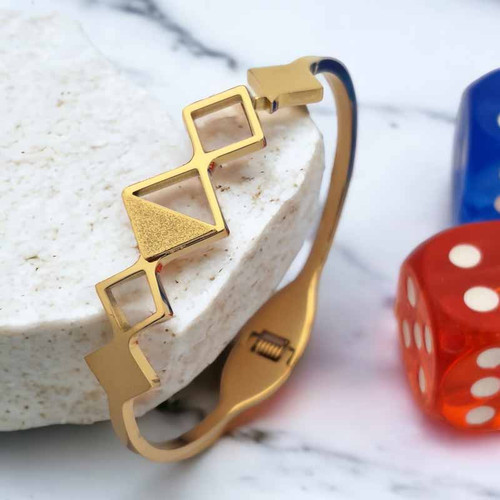 خرید دستبند النگویی بنگل تک دست استیل