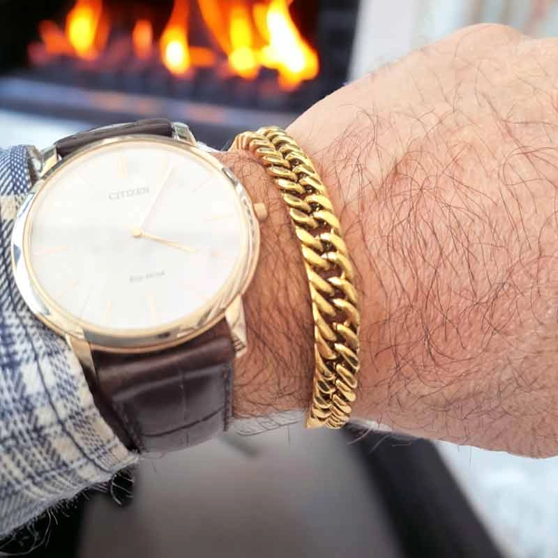 قیمت دستبند استیل طلایی مردانه زنانه کارتیه cartier