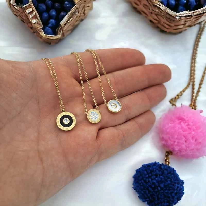 خرید اینترنتی گردنبند استیل زنانه دخترانه بولگاری ژوپینگ xuping