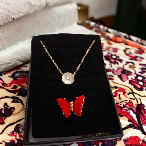 خرید آنلاین گردنبند استیل زنانه دخترانه بولگاری ژوپینگ xuping