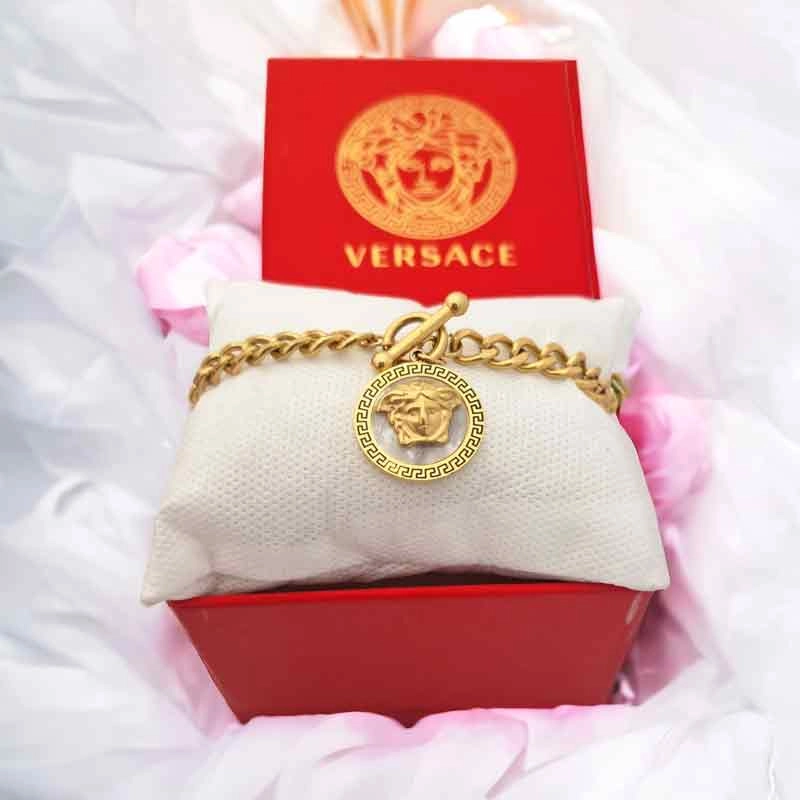 قیمت دستبند استیل زنانه دخترانه ورساچه طلایی versace