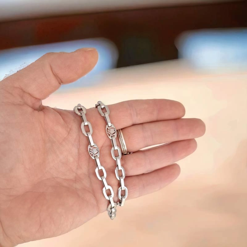 قیمت زنجیر استیل مردانه گردنبند مردانه Rolex  گردنبند و زنجیر رولکس سیلور